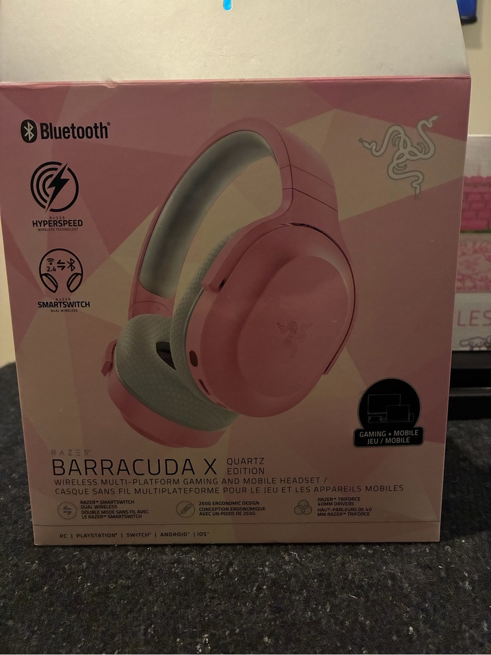 Razer Barracuda X Quartz Edition Wireless Gaming & Mobile Headset - Pink